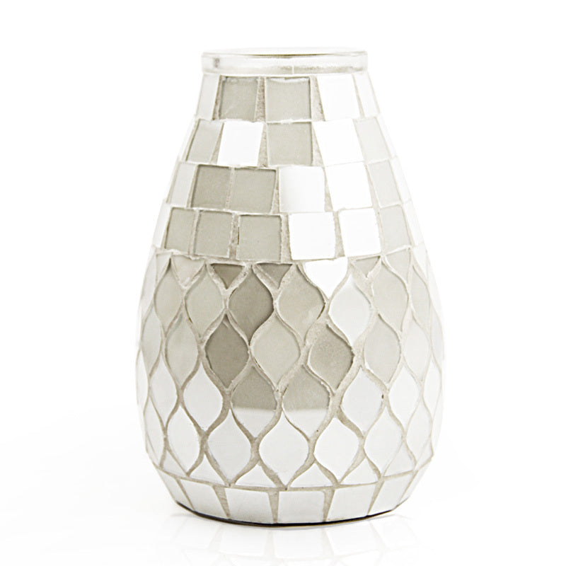 Nordic Light Mosaic Glass Vase Home Office