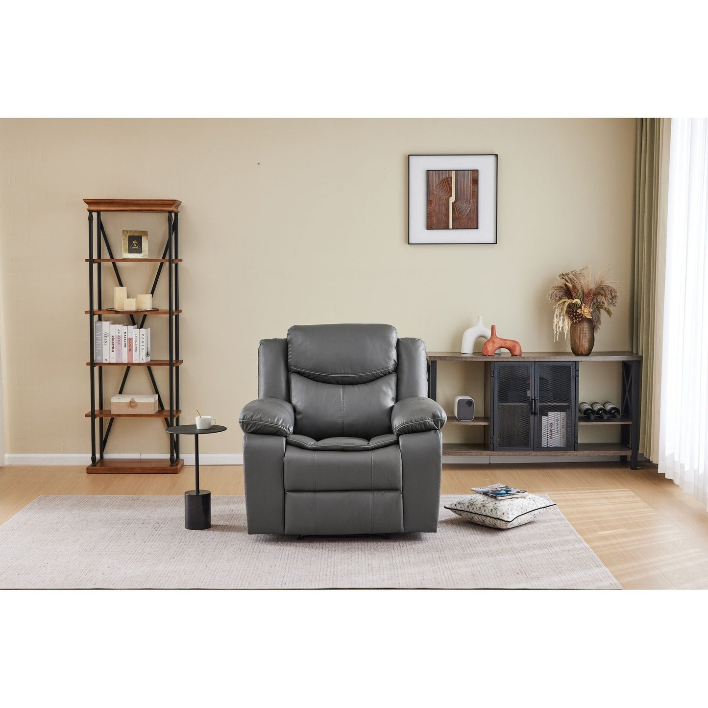 Recliner Chair With Vibration And Heating - Gray