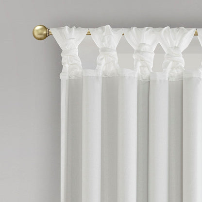 Twist Tab Total Blackout Window Curtain Panel White 50x95