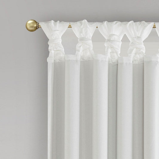 Twist Tab Total Blackout Window Curtain Panel White 50x95
