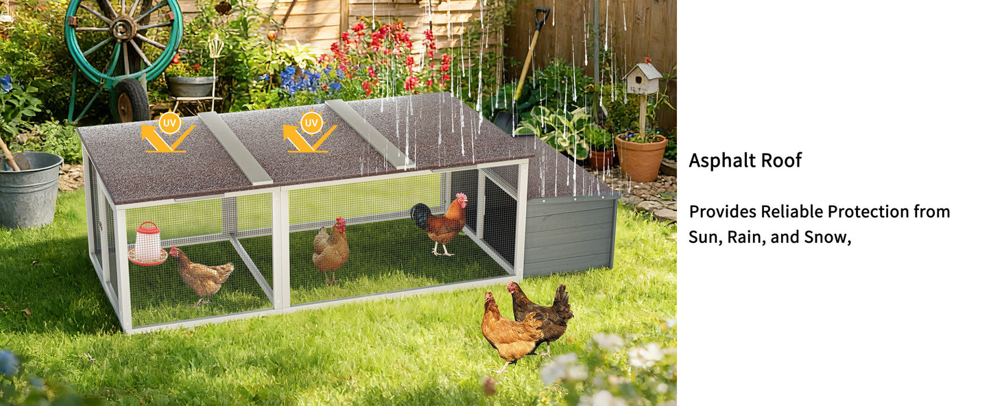 Large Chicken Coop with 20.93 Sq Ft Run