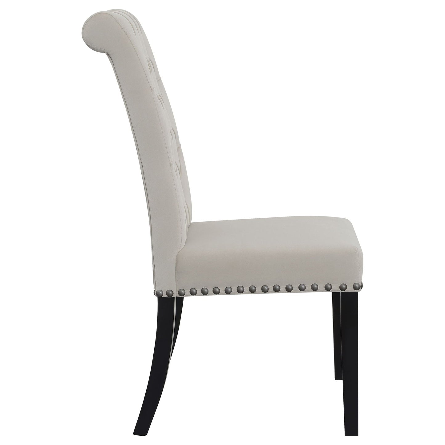 Tufted Rolled Backrest Side Chairs (Set of 2)
