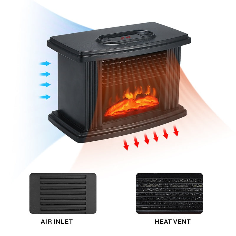 European Style Electric Fireplace Heater LED Flame Effect Stove  With Remote Control