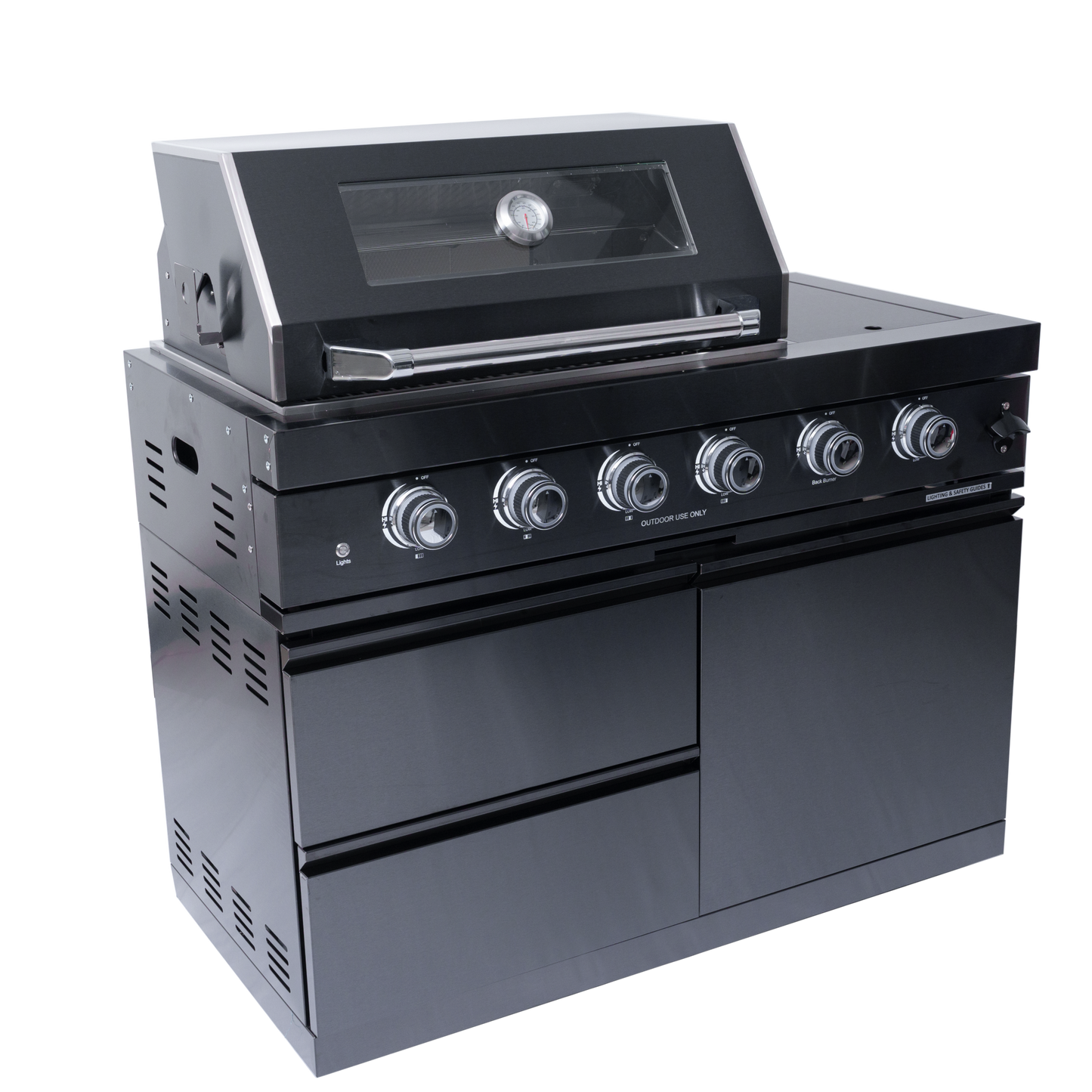 Black Gas Grill Four Burners Grill-B Stainless Steel Outdoor Kitchen Islands