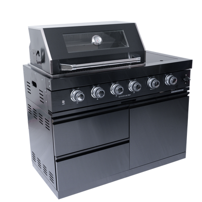 Black Gas Grill Four Burners Grill-B Stainless Steel Outdoor Kitchen Islands