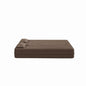 Modern Floor Sofa With Two Pillows Convertible Teddy Fabric Foam Filled Bed