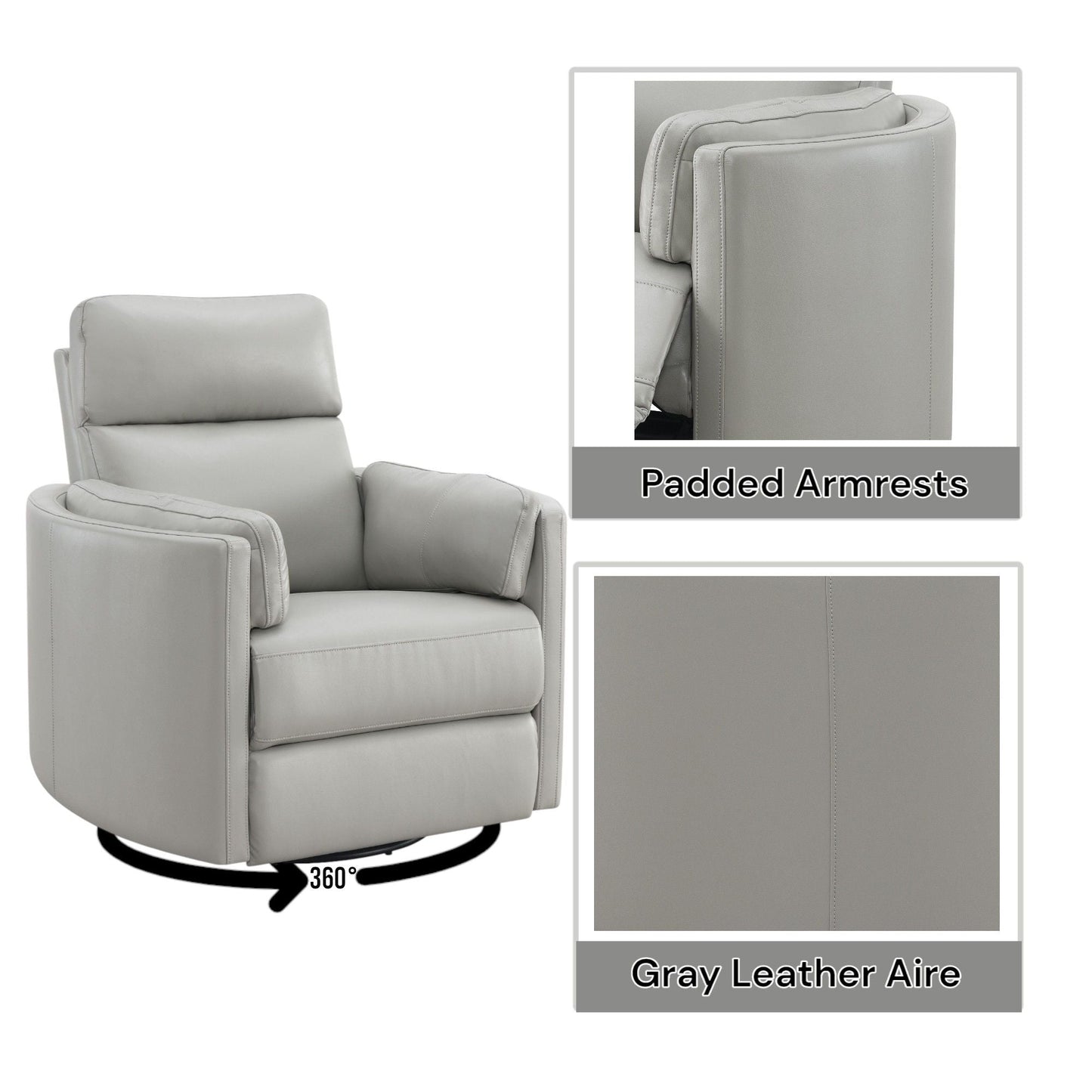 Sagen Glider Recliner With Swivel