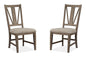 Paxton Place - Dining Side Chair With Upholstered Seat (Set of 2) - Dovetail Gray
