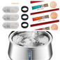 All Stainless Steel Pet Water Dispenser Round Runway Type Large Capacity Dogs And Cats Water Dispenser