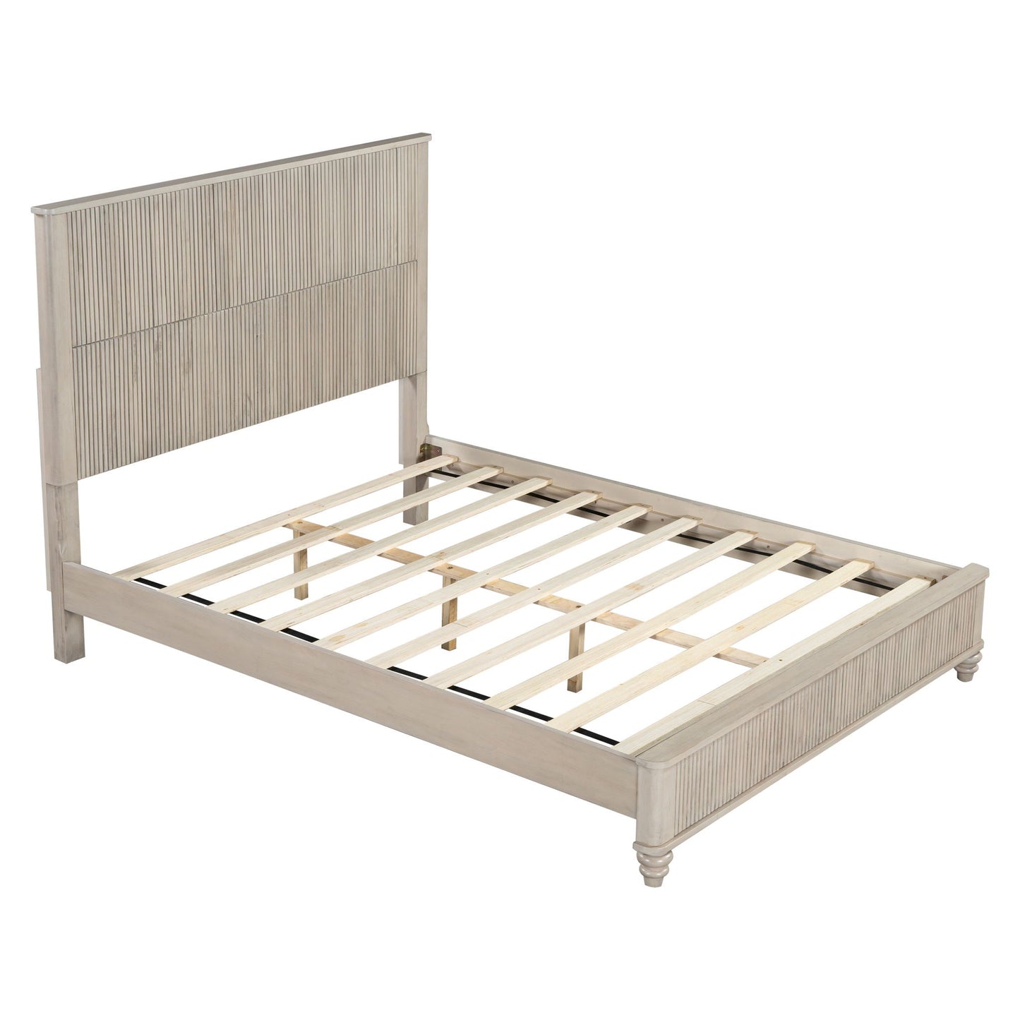 Platform Bed Frame & Tall Headboard