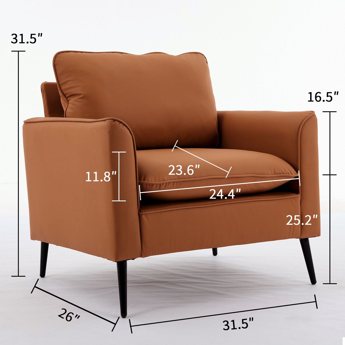 Nordic Retro Light Luxury Upholstered Sofa Chair