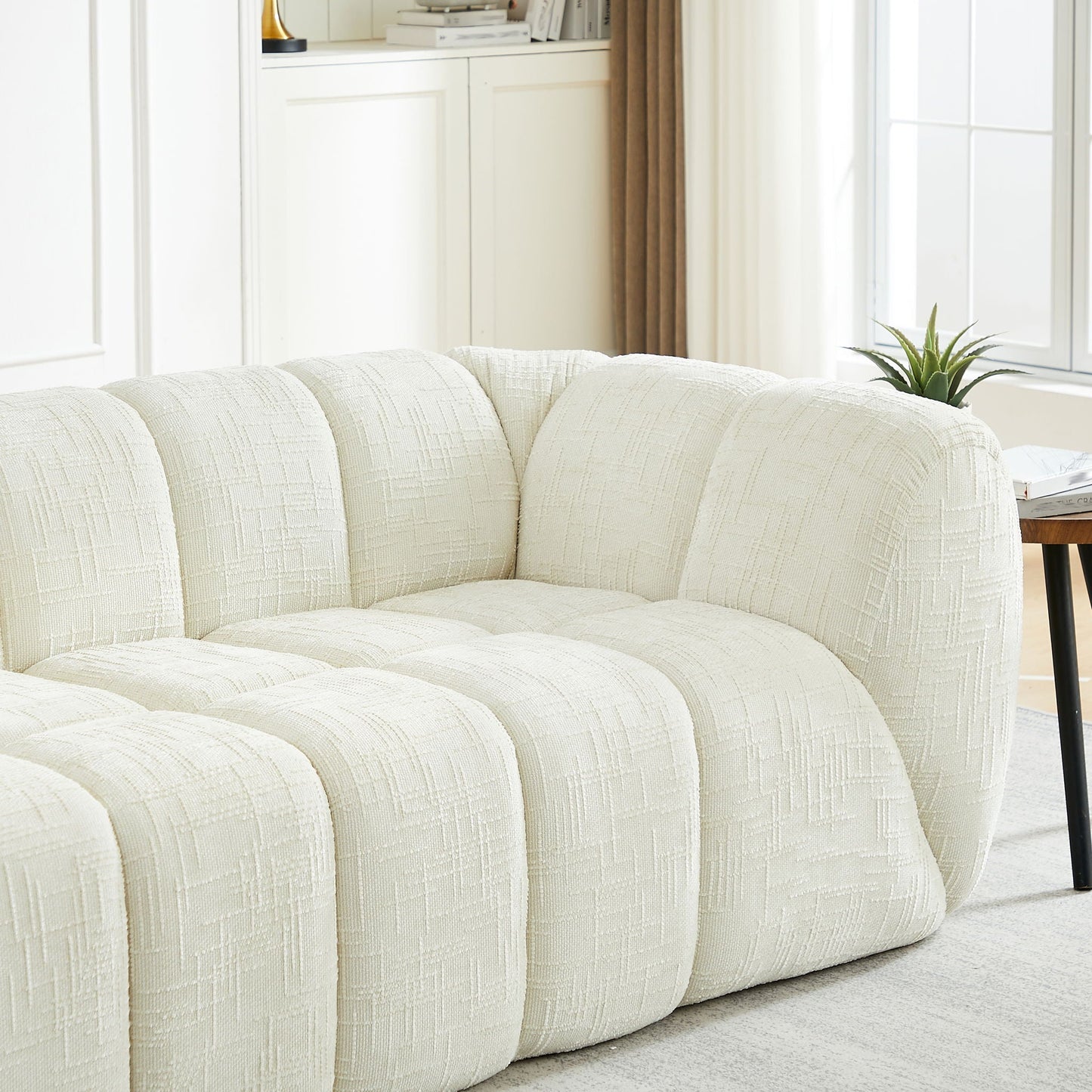 Modern Sofa With Piano Key Backrest