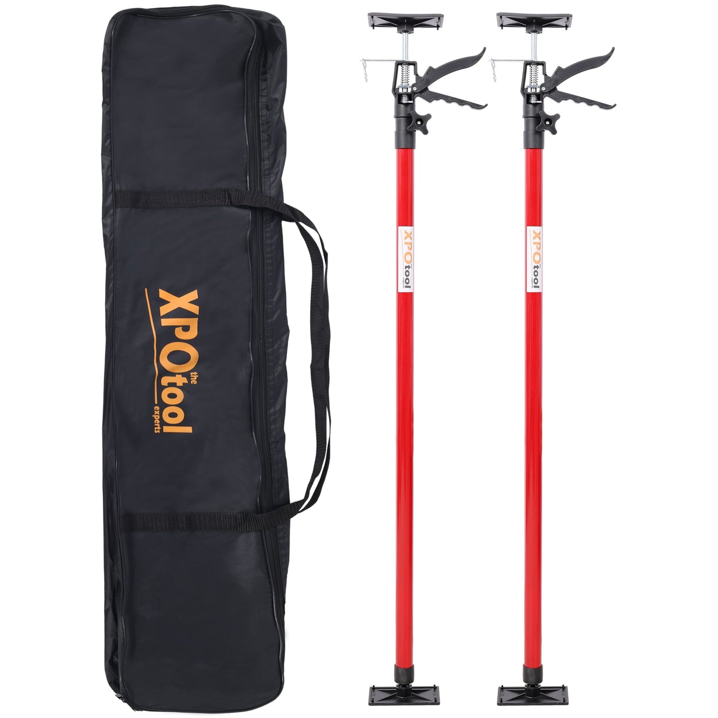 Adjustable Support Pole System for Drywalls and Cabinets with Carry Bag