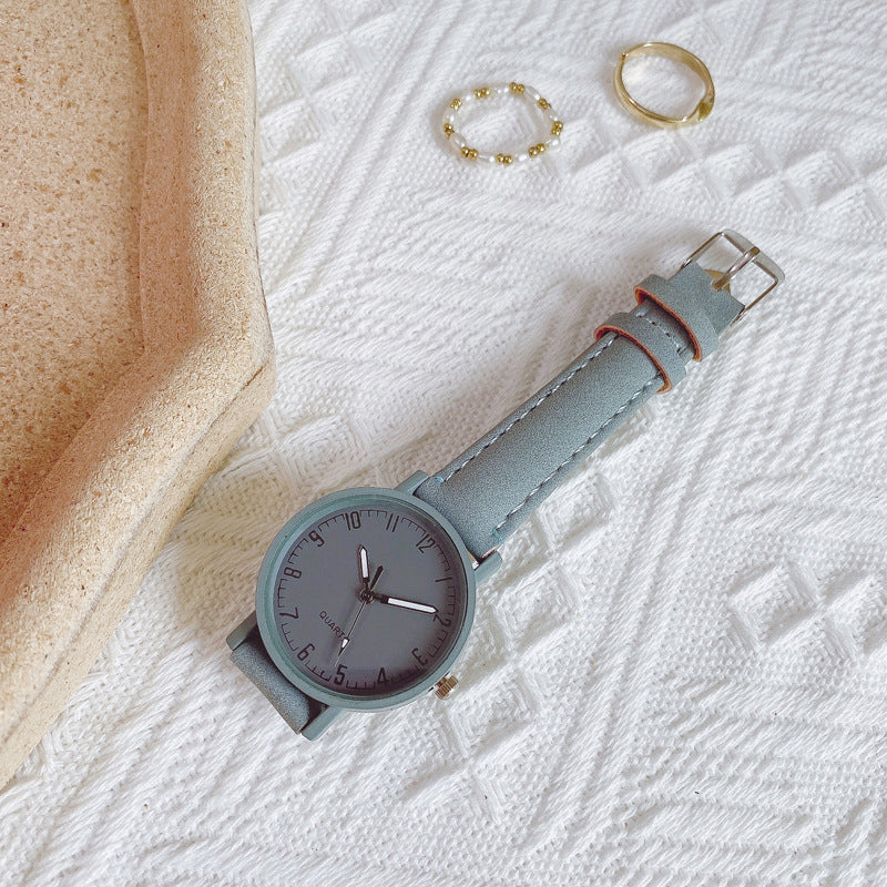 Retro Dial With Numeral Markings, Leather Strap And A Fresh Minimalist Style For Women