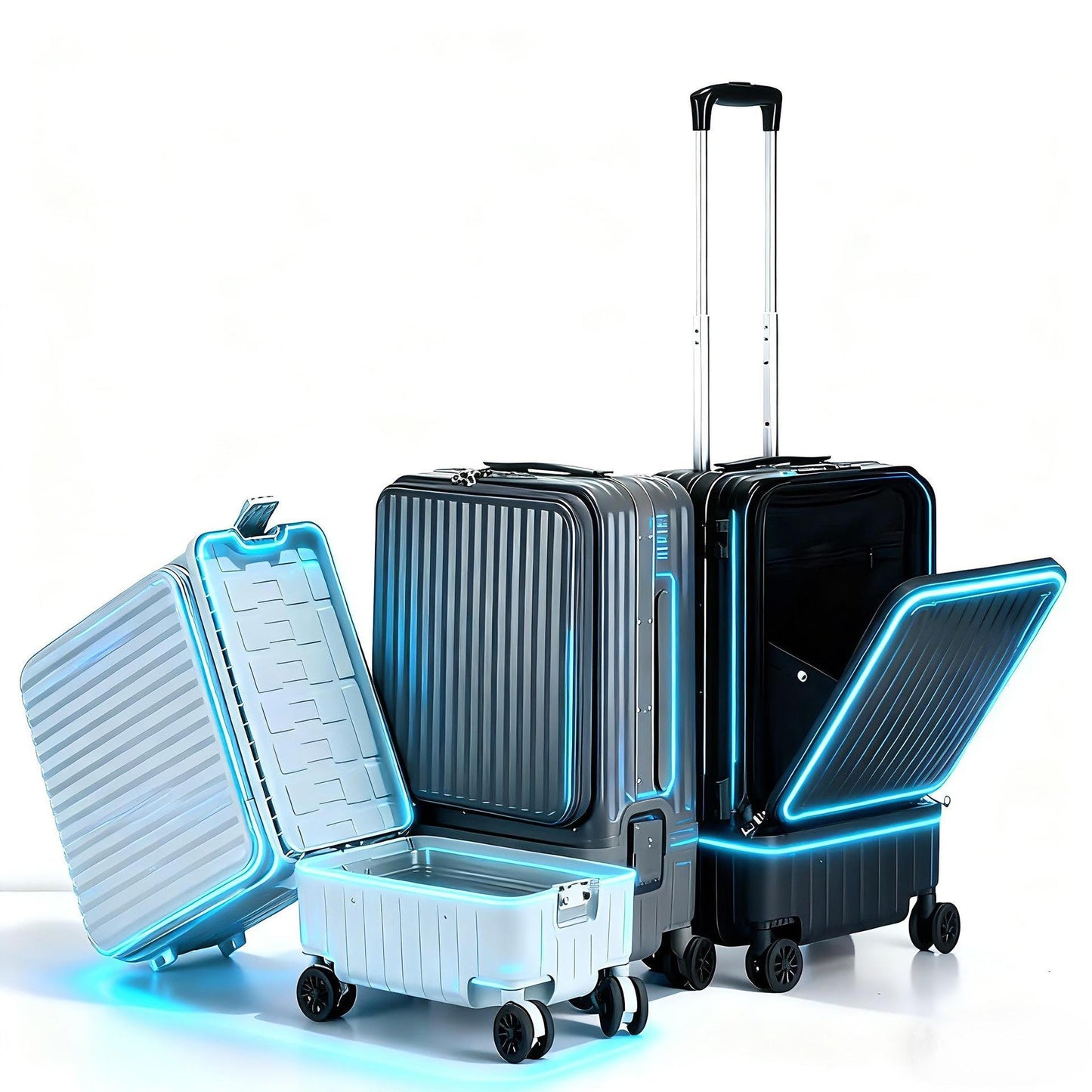 Multifunctional Side-opening High-capacity Suitcase With Dry-wet Separation And An Aluminum Frame