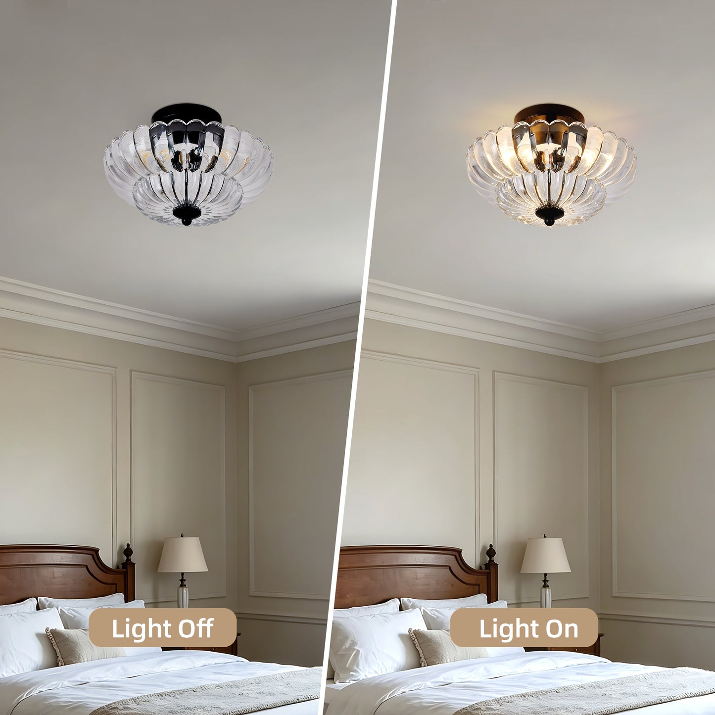 Smoky Semi Flush Mount Ceiling Light