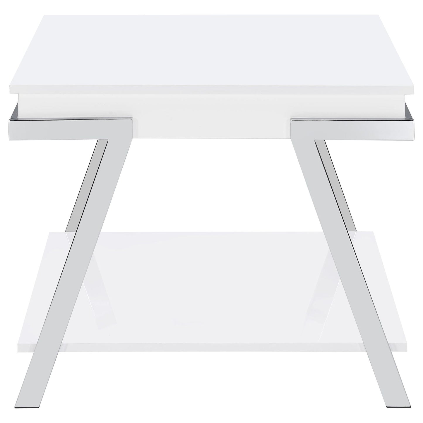 Briana - 2 Piece Coffee And End Table Set With Lift Top Legs - Gloss White