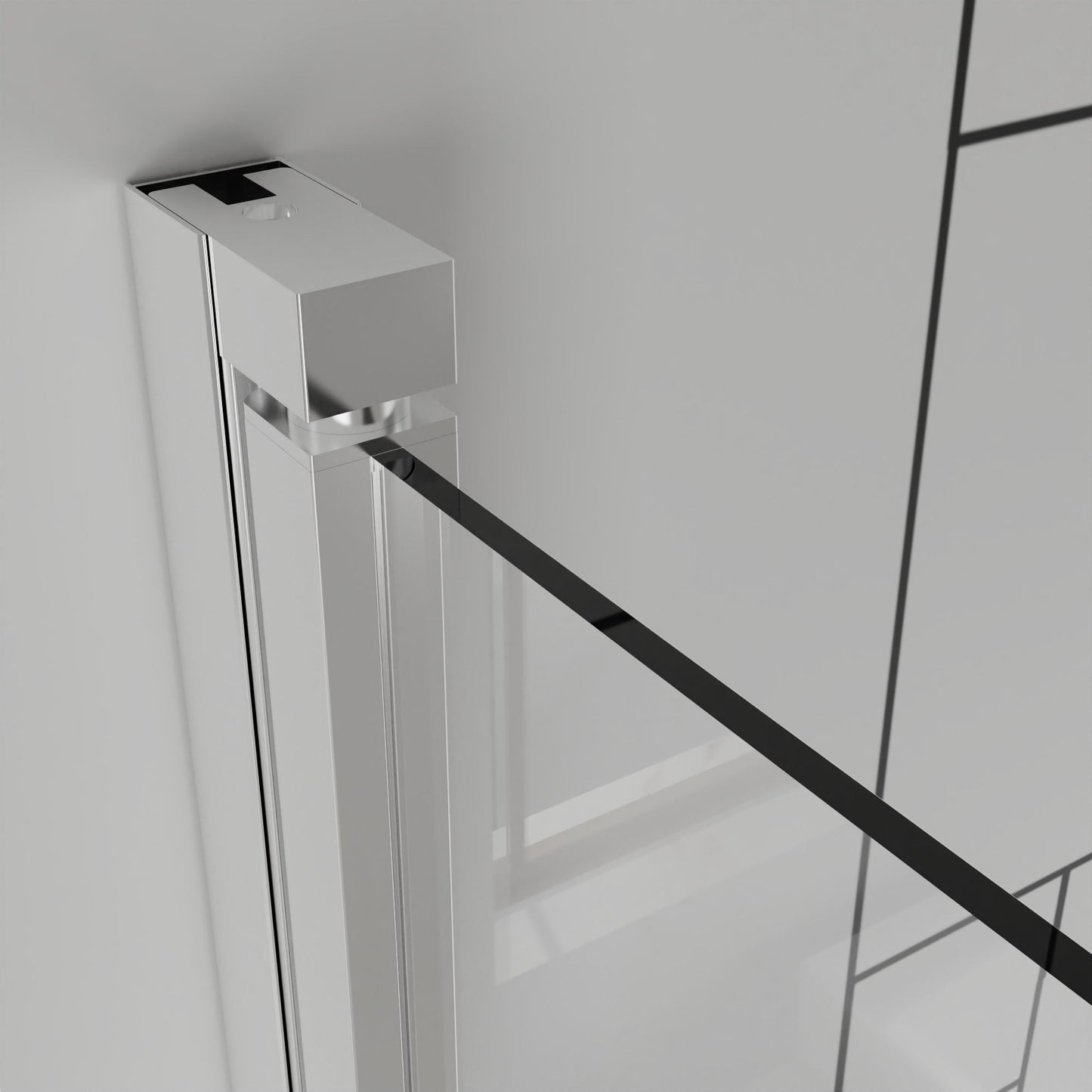 Frameless Bi Fold Shower Doors 30" W X 72" H - Chrome
