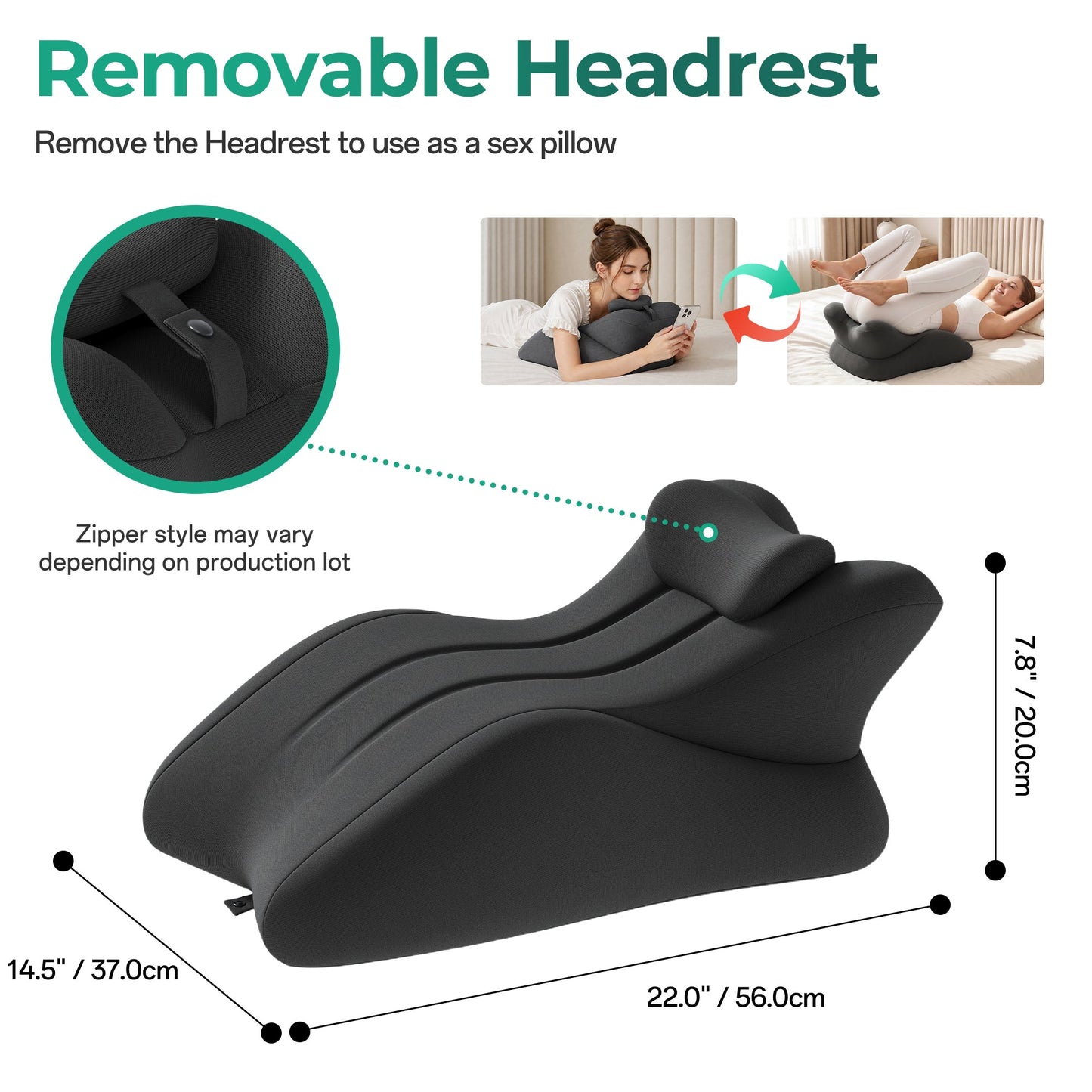Memory Foam Ergonomic Wedge Pillow