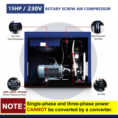 15HP Rotary Screw Air Compressor