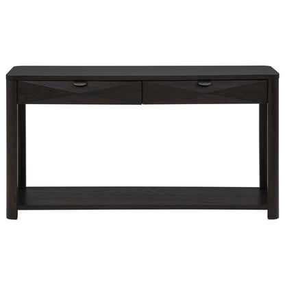 Marcelo Sofa Console Table with 2 Drawers and Shelf Coffee