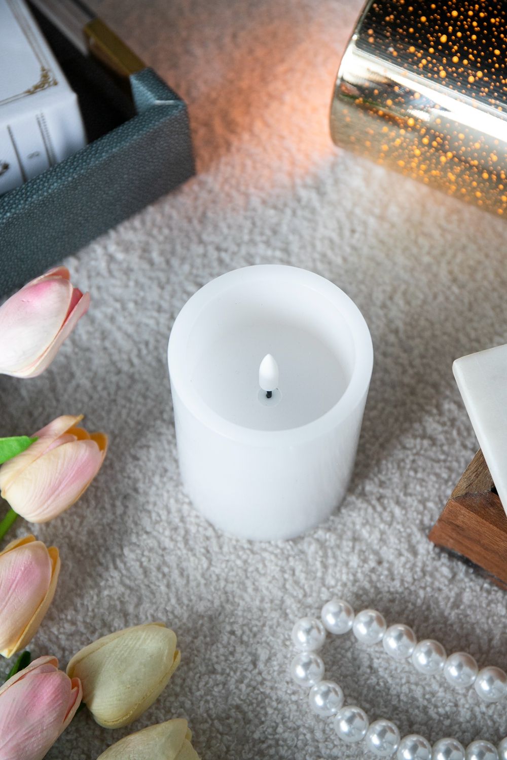 LED Candles With Remote Timer (Set of 3) - White