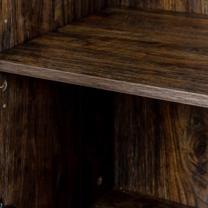 Cabinet with 4 Doors and 4 Open Shelves Freestanding Sideboard