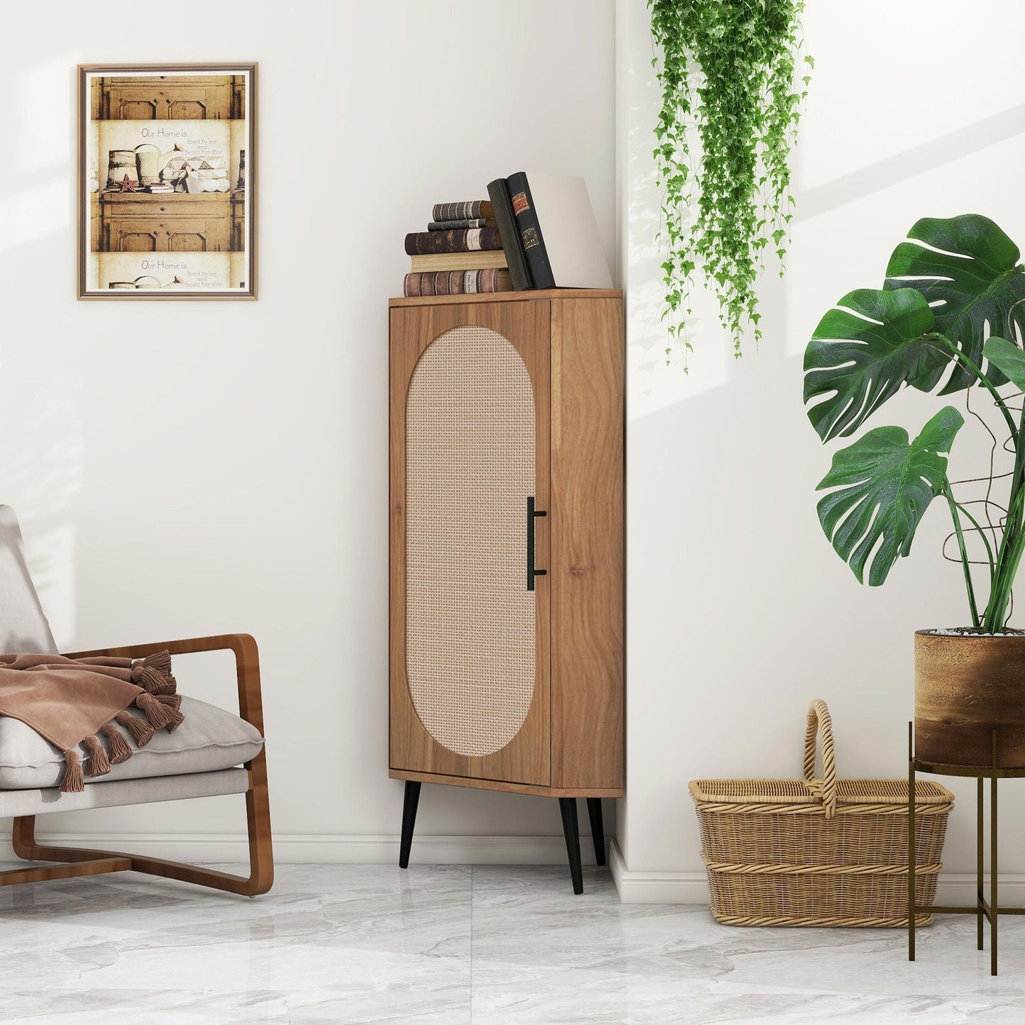 Freestanding Corner Corner Cabinet For Living Room