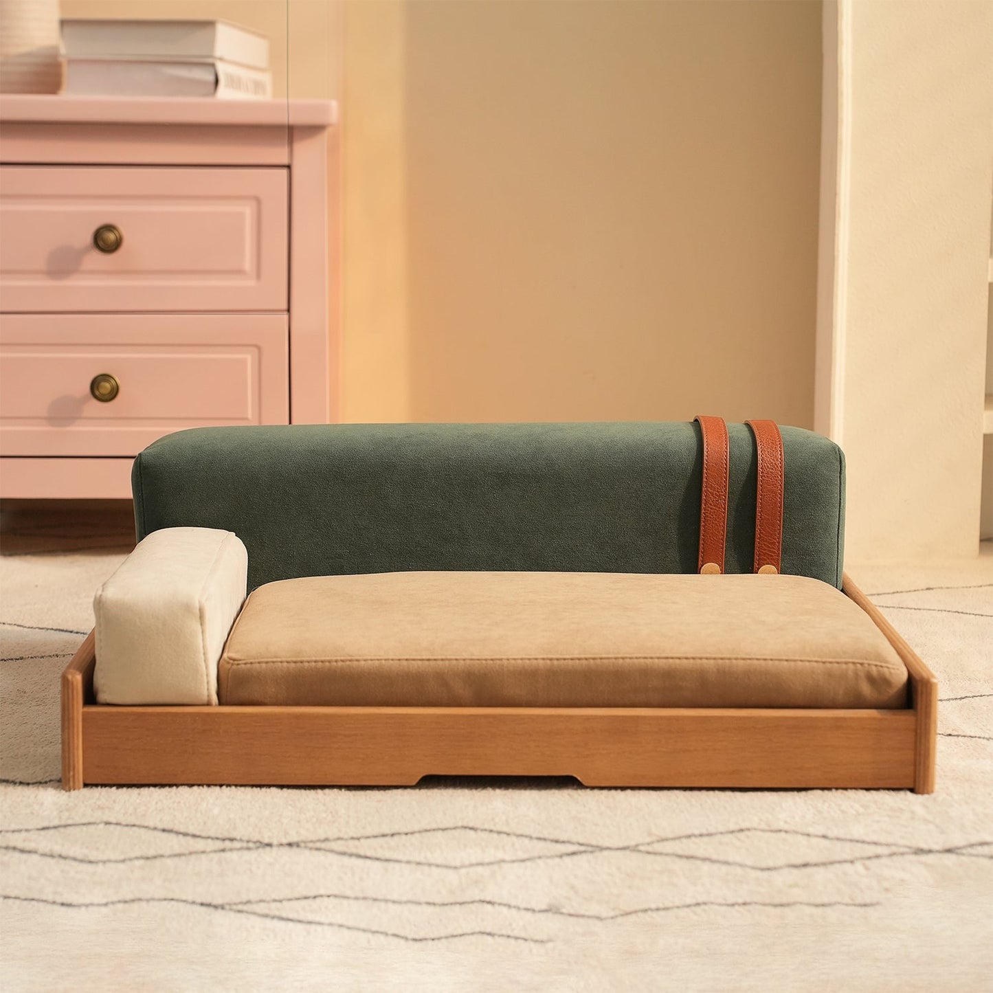 Modern Wooden Pet Bed for Cats and Dogs