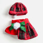 Christmas Pet Outfit Octagonal Hat And Scarf Set