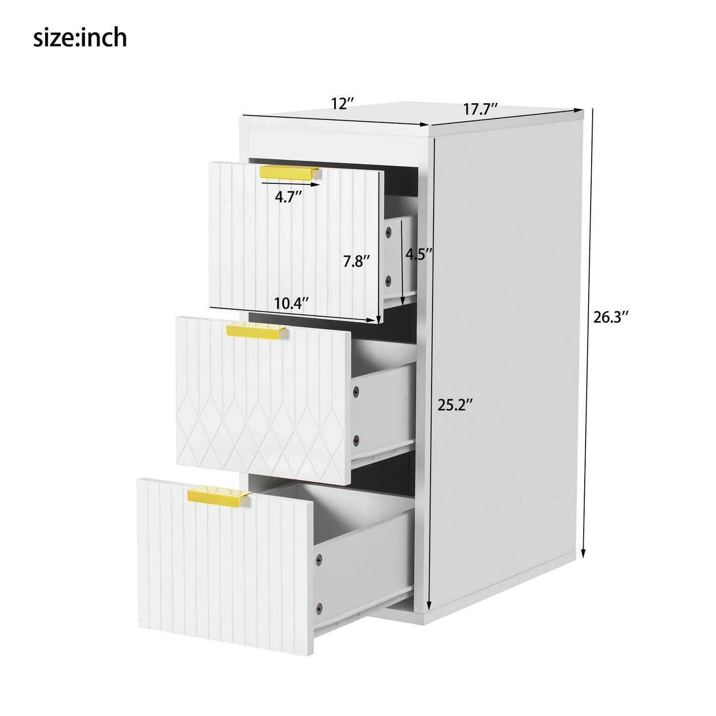 Modern Wall Mounted Floating Cabinet with Drawers for Bathroom