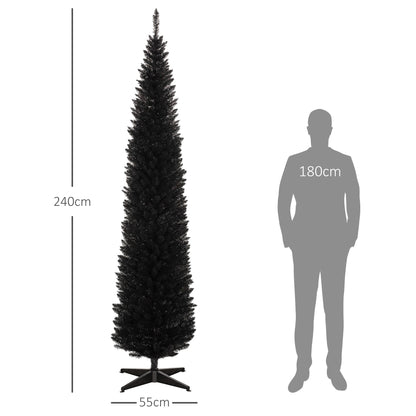 HOMCOM 8' Artificial Pencil Christmas Tree