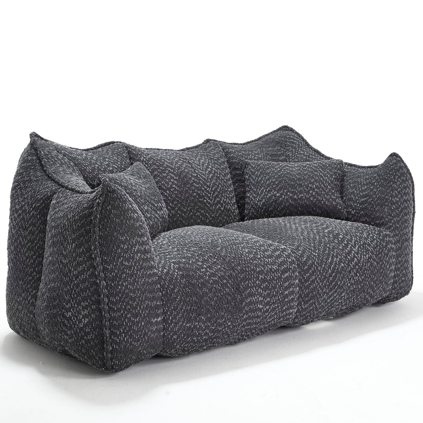 Comfortable Dual Beanbag Chair With High Resilience Foam Core For 2 People