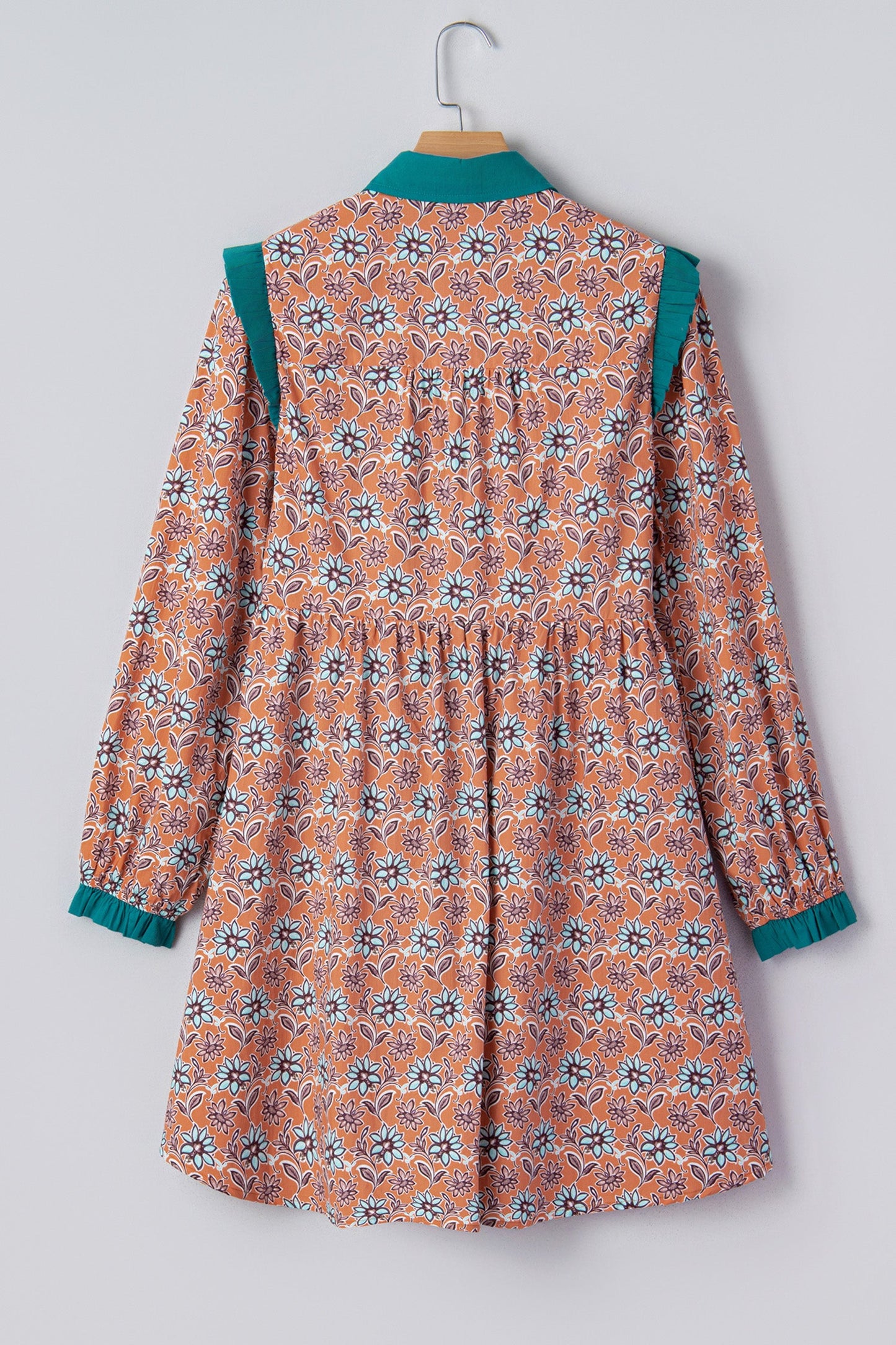 Alia Floral Contrast Collared Shirt