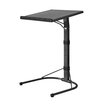 Folding Tray Table Portable Sofa TV Tray Laptop Desk C Side Adjustable Eating Dinner Coffee Table with 3 Adjustable Heights 3 Angles 55lbs Load Bearin