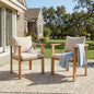Kaja Outdoor Acacia Wood Dining Chair, Teak Finish Frame