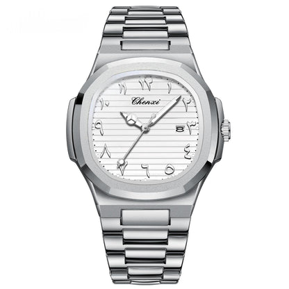 Classic Stainless Steel Quartz Watch For Men