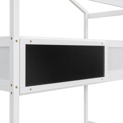 House Style Bunk Bed With Storage Staircase And board