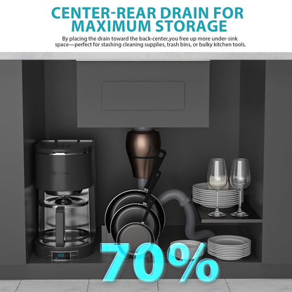 Undermount Kitchen Sink With Deep Single Bowl