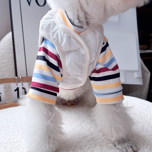AutumnWinter Warm Dog Vest Two-Piece Set