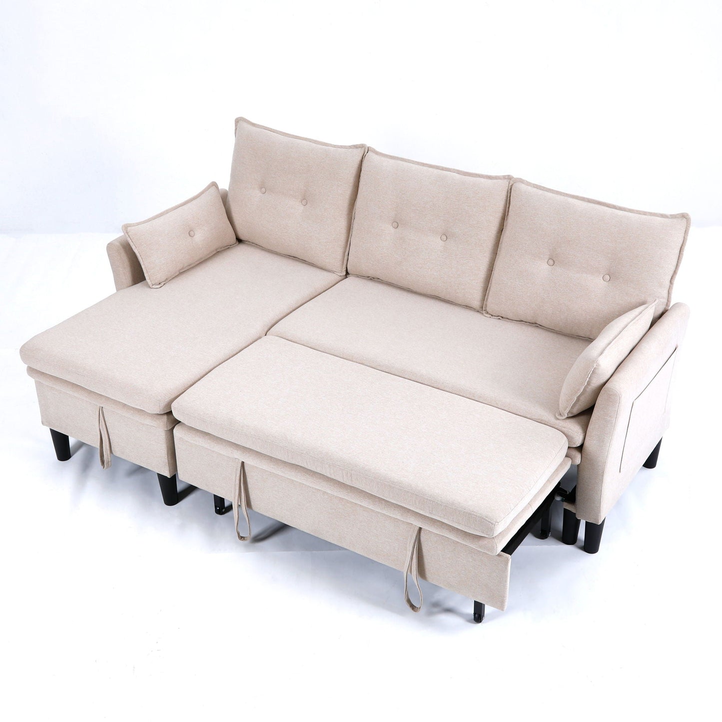 L-Shaped Reversible Chaise Sectional Sofa With Storage