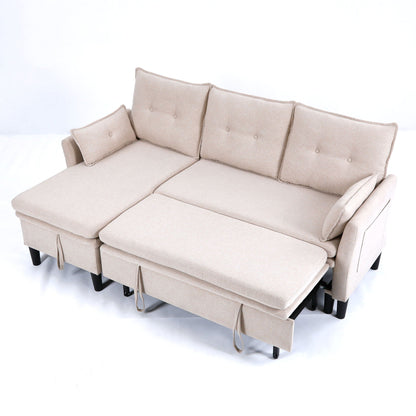 L-Shaped Reversible Chaise Sectional Sofa With Storage