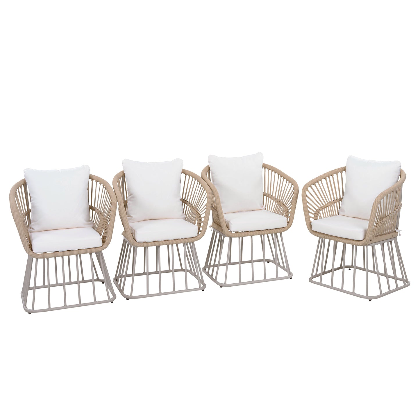 Outdoor Dining Chair MP1 - Teak Finish Wicker & Steel Frame