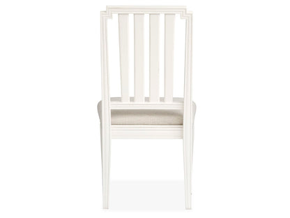 Willowbrook - Upholstered Side Chair With Wood Slat Back (Set of 2) - Egg Shell White