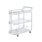 Inyo - Serving Cart - Clear Glass & Chrome