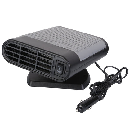 12V 150W Portable Car Heater Heating Fan 2 in 1 Defroster Defogger Demister Windshield Heater Automotive Cooling Fan with 360°Rotating Base