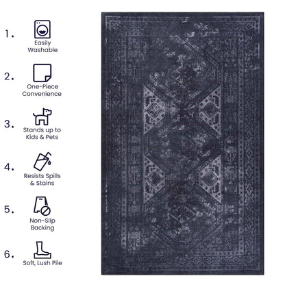 Maval - Trendy Washable Area Rug