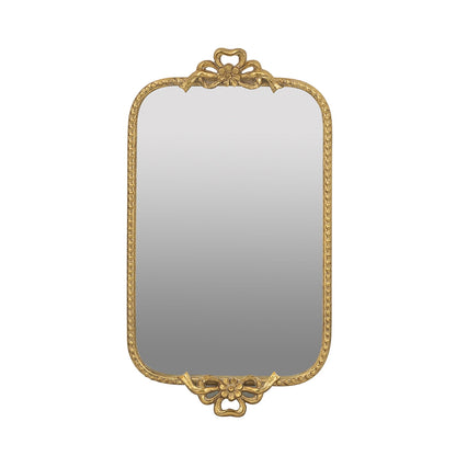 Ornate Gold Accent Tray with Mirrored Surface