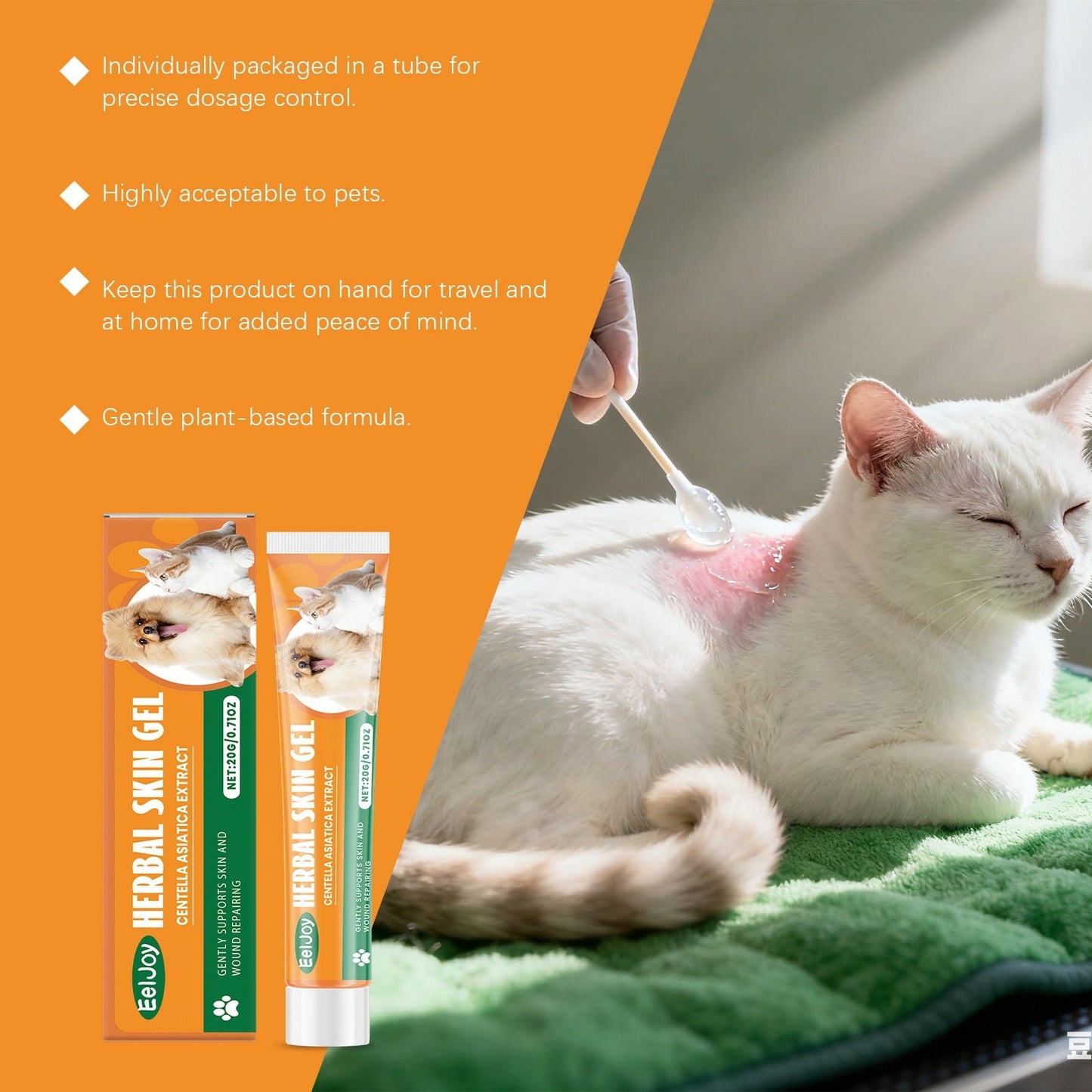 Eeljoy Pet Care Gel Gentle Formula Suitable For Cats And Dogs, Lightweight And Easy To Absorb For Daily Care