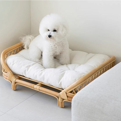 Rattan Dog Bed Rattan Dog Kennel For Small And Medium-Sized Dogs
